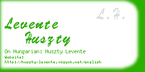 levente huszty business card